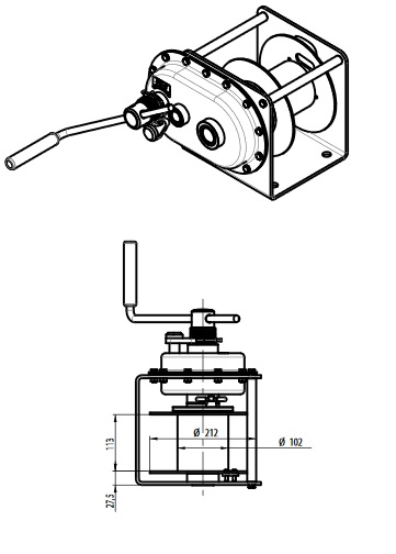 Schema- Treuil manuel en inox (2)